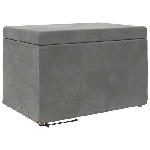 Stolica Tamno siva 61 x 41 x 40 cm Svileni i Fino Radeći Drvo - Tamno siva 60 cm Baršun Cijena