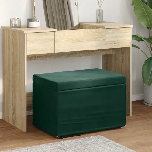 Stolica Tamnozelena 61 x 41 x 40 cm Svileni i Fino Radeći Drvo - Tamnozelena 60 cm Baršun Cijena