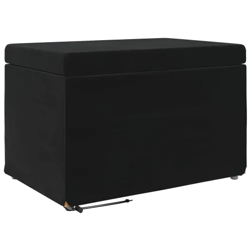 Stolica Crna 61 x 41 x 40 cm Svileni i Fino Radeći Drvo - Crna 60 cm Baršun Cijena