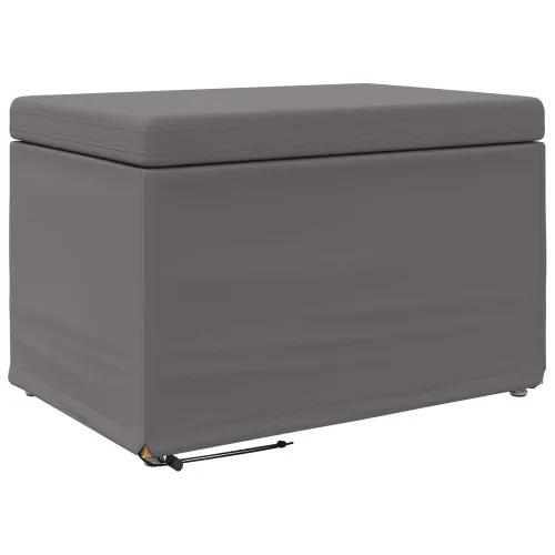 Stolica Siva 61 x 41 x 40 cm Umjetna Koža i Fino Radeći Drvo - Siva 60 cm Umjetna koža Cijena
