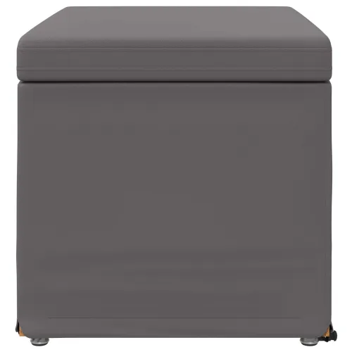 Stolica Siva 61 x 41 x 40 cm Umjetna Koža i Fino Radeći Drvo - Siva 60 cm Umjetna koža Cijena