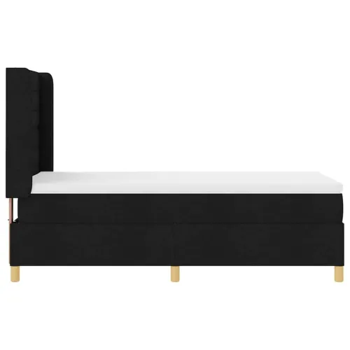 Box spring krevet s madracem Crna 90 x 200 cm tkanina - Crna 90 x 200 cm Dizajn linija Cijena