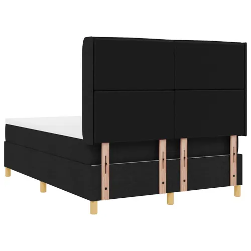 Box spring krevet s madracem Crna 140 x 200 cm tkanina - Crna 140 x 200 cm Dizajn linija Cijena
