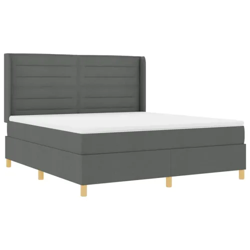 Box spring krevet Tamno siva 180 x 200 cm tkanina - Tamno siva 180 x 200 cm Dizajn linija Cijena