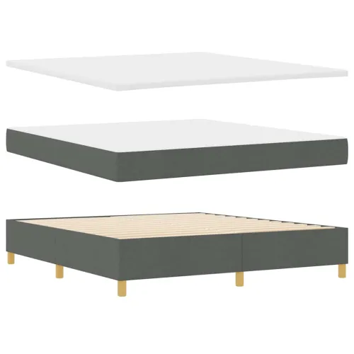 Box spring krevet Tamno siva 180 x 200 cm tkanina - Tamno siva 180 x 200 cm Dizajn linija Cijena