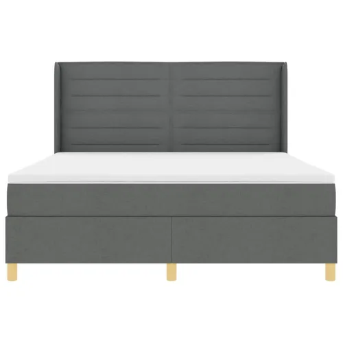 Box spring krevet Tamno siva 180 x 200 cm tkanina - Tamno siva 180 x 200 cm Dizajn linija Cijena