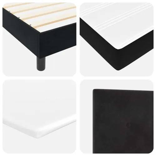 LED Box Spring Krevet s uzglavljem Crna 160 x 200 cm Baršun - Crna 160 x 200 cm Prošiveno gumbima Cijena