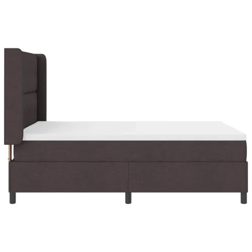 LED Box Spring Krevet Tamno smeđa 160 x 200 cm tkanina - Tamno smeđa 160 x 200 cm Prošiveno gumbima Cijena