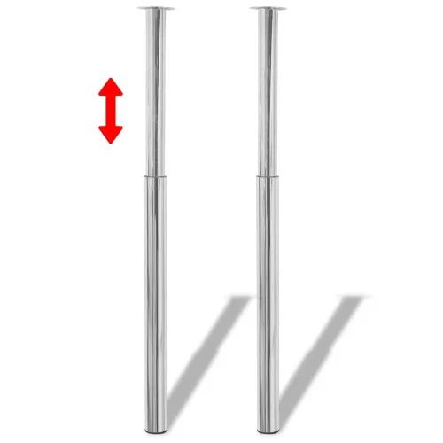 2 Teleskopske Noge za Stol Krom 710 mm-1100 mm - Krom 2 Cijena