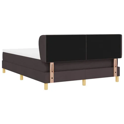 Box spring krevet Tamno smeđa 160 x 200 cm tkanina - Tamno smeđa 160 x 200 cm Prošiveno gumbima Cijena