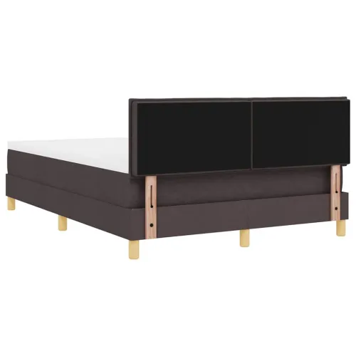 LED Box Spring Krevet Tamno smeđa 160 x 200 cm tkanina - Tamno smeđa 160 x 200 cm Prošiveno gumbima Cijena