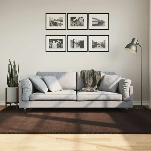 Srednje pahuljasti, mekana i periva prostirka HUARTE Smeđa - Smeđa 160 x 230 cm Cijena