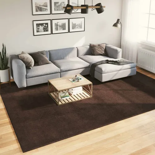 Srednje pahuljasti, mekana i periva prostirka HUARTE Smeđa - Smeđa 240 x 340 cm Cijena