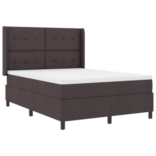Box spring krevet Tamno smeđa 200 x 160 cm tkanina - Tamno smeđa 160 x 200 cm Prošiveno gumbima Cijena
