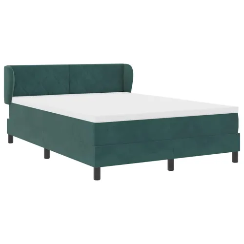 Box spring krevet Tamnozelena 160 x 200 cm Baršun - Tamnozelena 160 x 200 cm Dizajn s rombovima Cijena