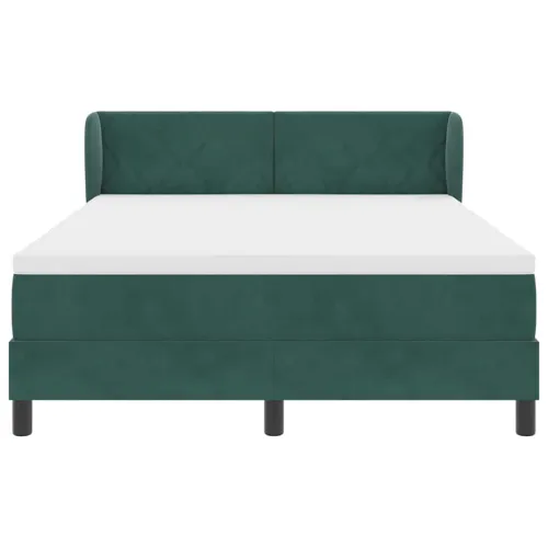 Box spring krevet Tamnozelena 160 x 200 cm Baršun - Tamnozelena 160 x 200 cm Dizajn s rombovima Cijena