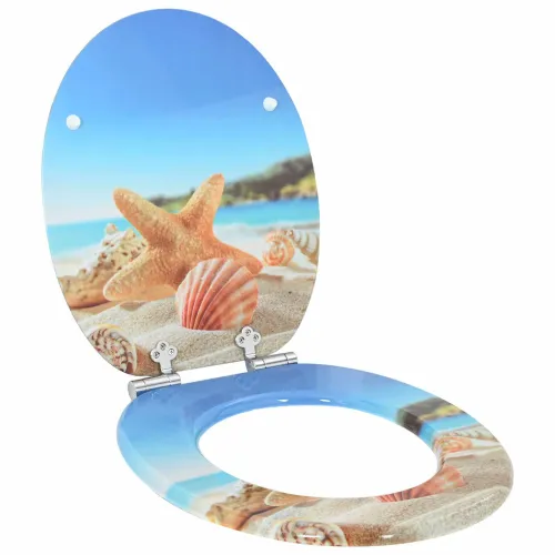 WC daska 2 pcs Morska školjka 44 x 38 cm Konstruirano drvo - 2 školjke Da Cijena
