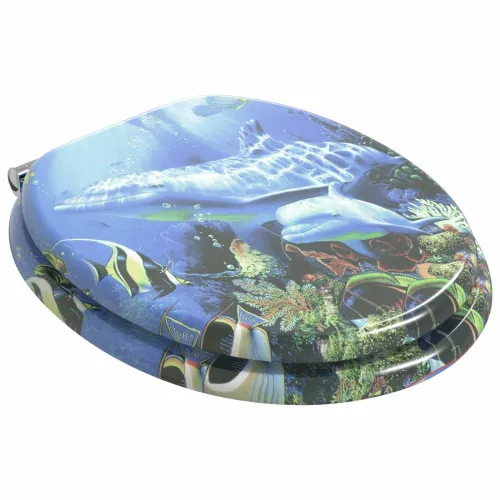 Toaletna sjedala s mekim zatvaranjem 2 kom. Plava 44 x 38 cm - 2 Dupini Da Cijena