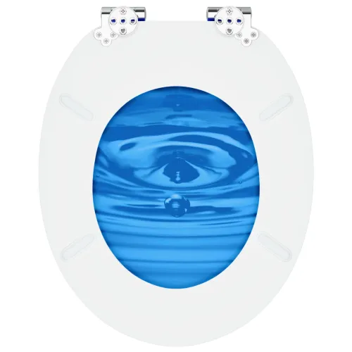 WC daska 2 pcs Plave kapi 44 x 38 cm Konstruirano drvo - 2 Plava kap vode Da Cijena
