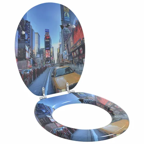 Toaletna sjedala s mekim zatvaranjem 2 kom. Sivi 44 x 38 cm - 2 New York Ne Cijena