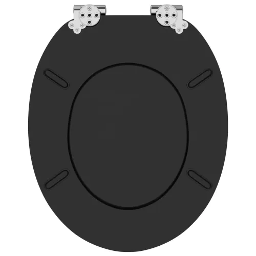 Toaletna sjedala s mekim zatvaranjem Crna 44 x 38 cm MDF ploča - 1 čista crna Da Cijena