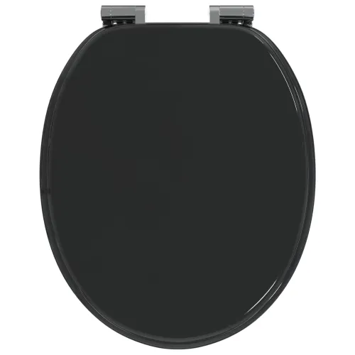 Toaletna sjedala s mekim zatvaranjem Crna 44 x 38 cm MDF ploča - 1 čista crna Da Cijena