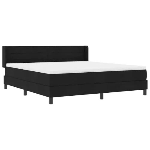 Box spring krevet s uzglavljem Crna 200 x 180 cm tkanina - Crna 180 x 200 cm Dizajn linija Cijena
