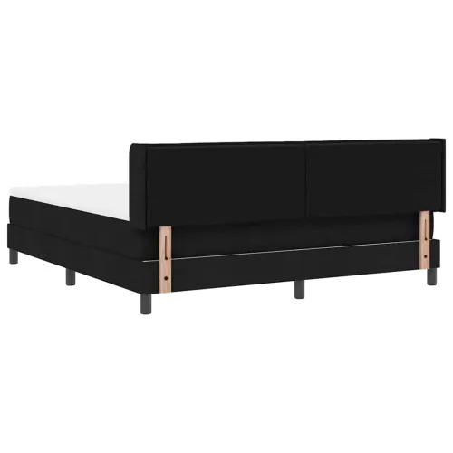 Box spring krevet s uzglavljem Crna 200 x 180 cm tkanina - Crna 180 x 200 cm Dizajn linija Cijena