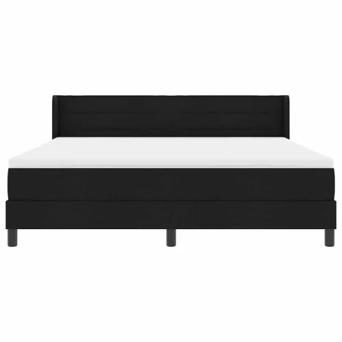 Box spring krevet s uzglavljem Crna 200 x 180 cm tkanina - Crna 180 x 200 cm Dizajn linija Cijena