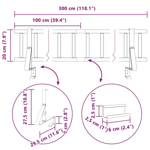 Snjegobran - Zaštita od snijega za krov Crvena 300 x 29,5 x 34,5 cm Čelik - Crvena 300 cm Cijena
