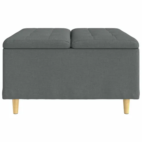 Otoman s pohranom Tamno siva 80 x 80 x 45 cm tkanina - Tamnosiva 80 cm Tkanina Cijena