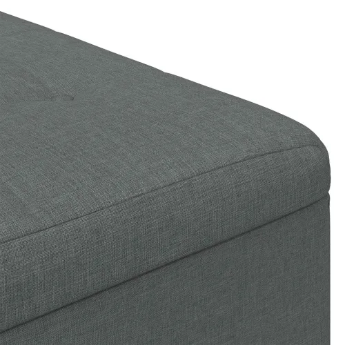 Otoman s pohranom Tamno siva 80 x 80 x 45 cm tkanina - Tamnosiva 80 cm Tkanina Cijena