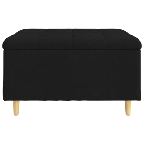 Otoman s pohranom Crna 80 x 80 x 45 cm tkanina - Crna 80 cm Tkanina Cijena