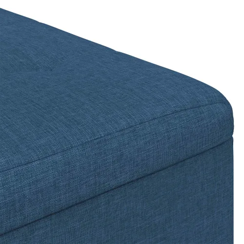 Otoman s pohranom Plava 80 x 80 x 45 cm tkanina - Plava 80 cm Tkanina Cijena