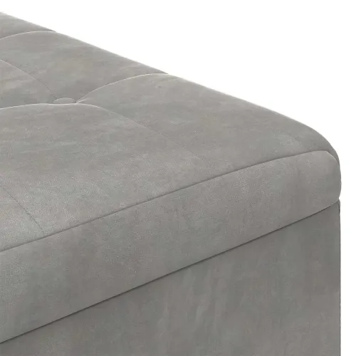 Otoman s pohranom Svijetlo siva 80 x 80 x 45 cm Baršun - Svjetlosiva 80 cm Baršun Cijena
