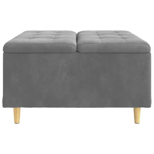 Otoman s pohranom Tamno siva 80 x 80 x 45 cm Baršun - Tamno siva 80 cm Baršun Cijena