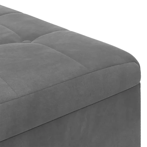 Otoman s pohranom Tamno siva 80 x 80 x 45 cm Baršun - Tamno siva 80 cm Baršun Cijena