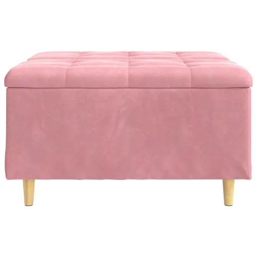 Otoman s pohranom Ružičasta 80 x 80 x 45 cm Baršun - Ružičasta 80 cm Baršun Cijena