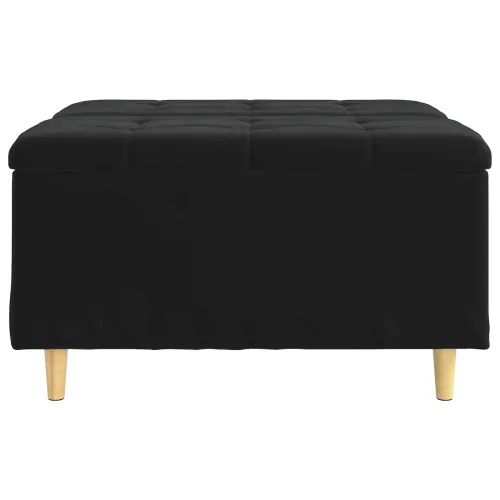 Otoman s pohranom Crna 80 x 80 x 45 cm Baršun - Crna 80 cm Baršun Cijena