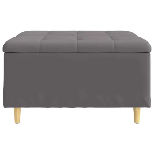 Otoman s pohranom Sivi 80 x 80 x 45 cm Umjetna koža - Sivi 80 cm Umjetna koža Cijena