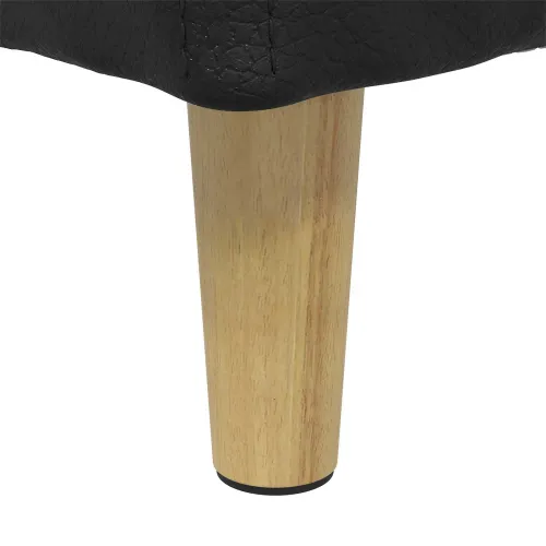 Otoman s pohranom Crna 80 x 80 x 45 cm Umjetna koža - Crna 80 cm Umjetna koža Cijena