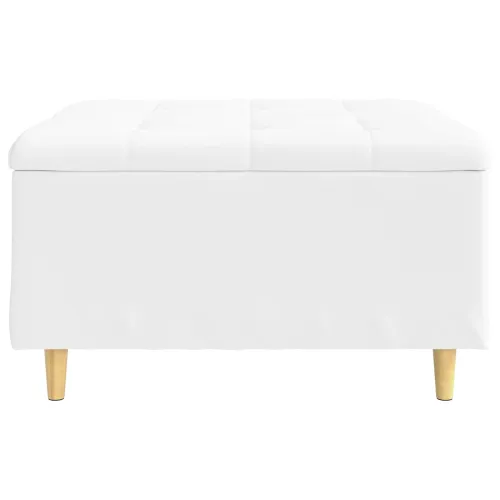 Otoman s pohranom Bijeli 80 x 80 x 45 cm Umjetna koža - Bijeli 80 cm Umjetna koža Cijena
