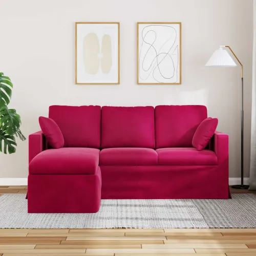 Sofa Vinska crvena 178 x 134 x 80 cm Baršun - boja crnog vina 160 cm Cijena