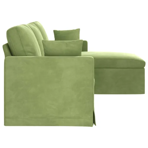 Sofa Svijetlo zelena 228 x 134 x 80 cm Baršun - Svijetlo zelena 210 cm Cijena