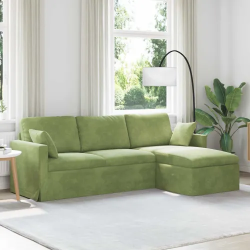 Sofa Svijetlo zelena 228 x 134 x 80 cm Baršun - Svijetlo zelena 210 cm Cijena