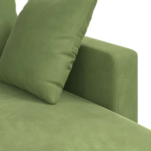 Sofa Svijetlo zelena 228 x 134 x 80 cm Baršun - Svijetlo zelena 210 cm Cijena