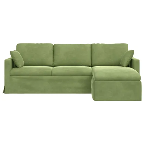Sofa Svijetlo zelena 228 x 134 x 80 cm Baršun - Svijetlo zelena 210 cm Cijena