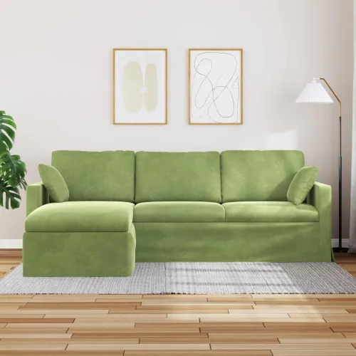 Sofa Svijetlo zelena 228 x 134 x 80 cm Baršun - Svijetlo zelena 210 cm Cijena
