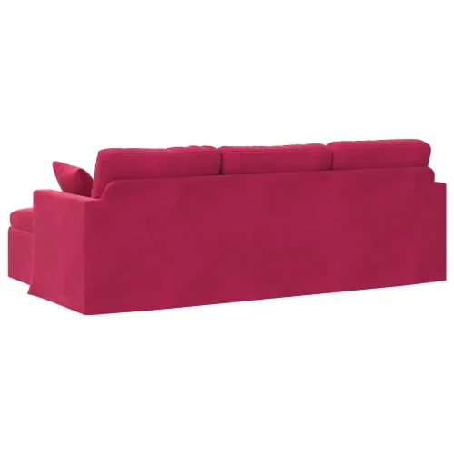 Sofa Vinska crvena 228 x 134 x 80 cm Baršun - boja crnog vina 210 cm Cijena