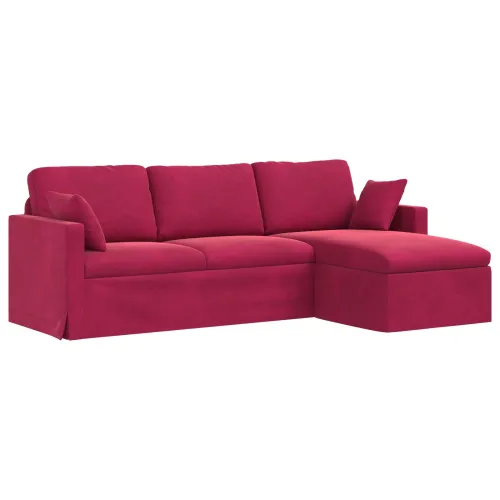 Sofa Vinska crvena 228 x 134 x 80 cm Baršun - boja crnog vina 210 cm Cijena
